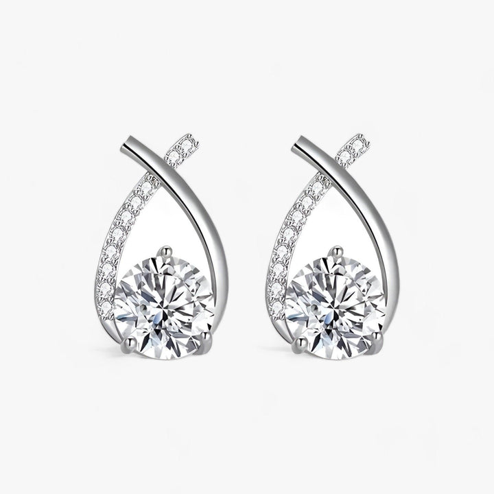 Levoire | Boucles D'Oreilles En Cristal Croisé Luxueuses Argent