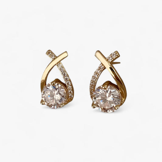 Levoire | Boucles D'Oreilles En Cristal Croisé Luxueuses Ou