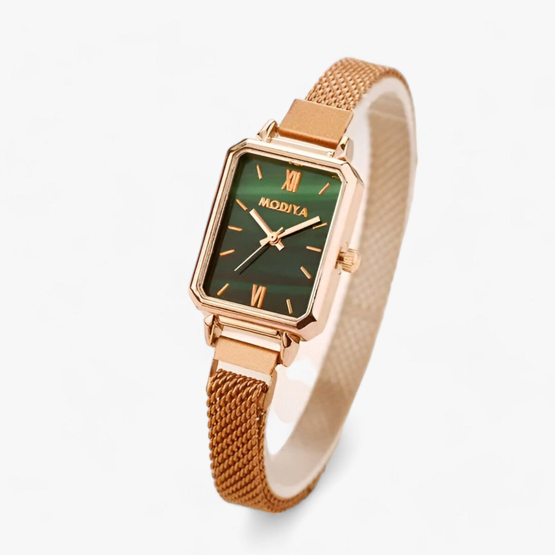 Levoire | Montre Carrée Élégante Bracelet Magnétique Vert