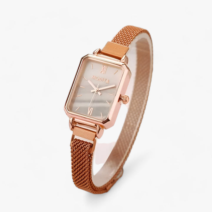 Levoire | Montre Carrée Élégante Avec Bracelet Magnétique Blanc