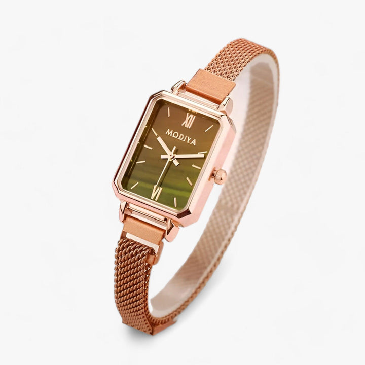 Levoire | Montre Carrée Élégante Bracelet Magnétique Braun
