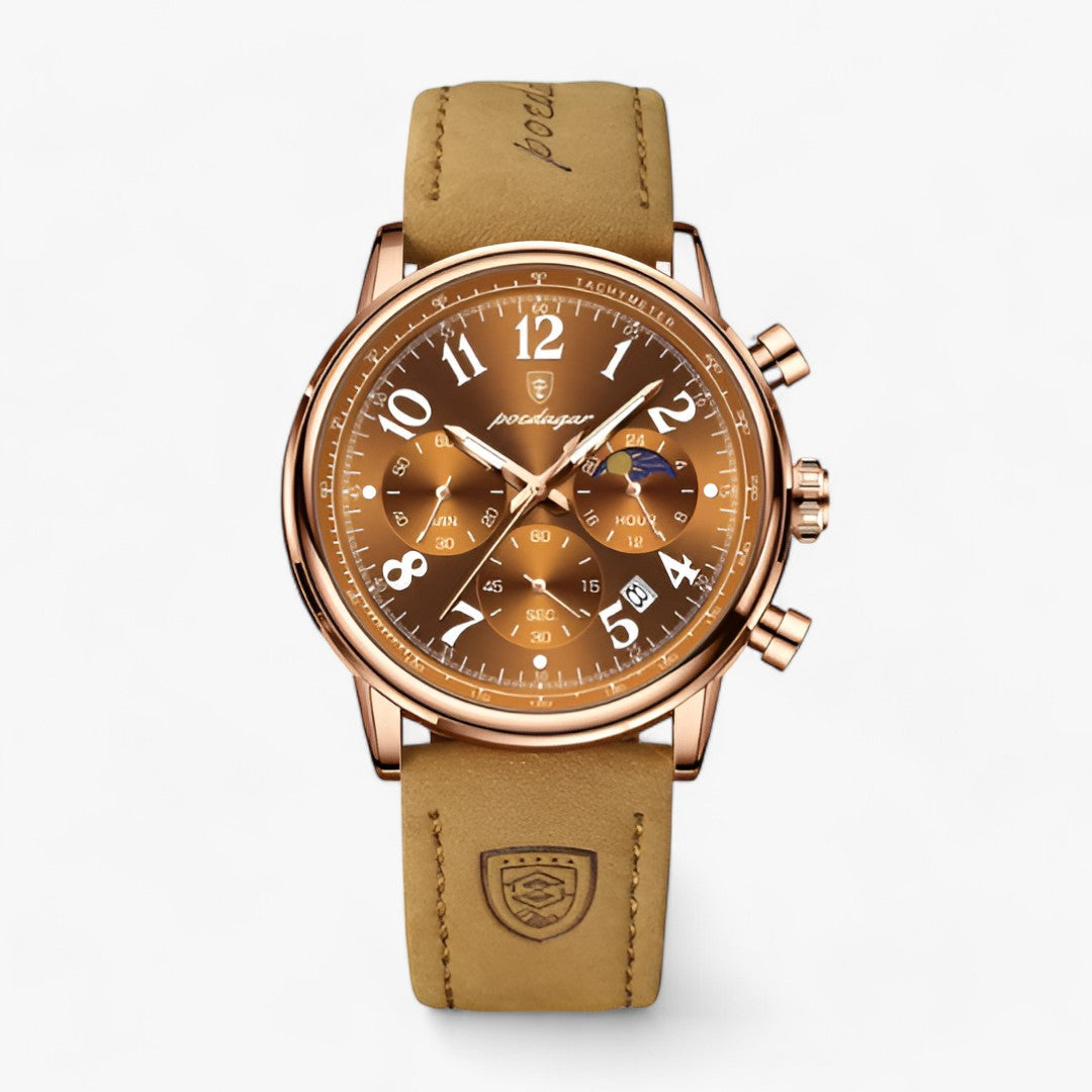 Levoire | Montre Avec Cadran En Acier Et Bracelet En Silicone Durable Rosegold Brun