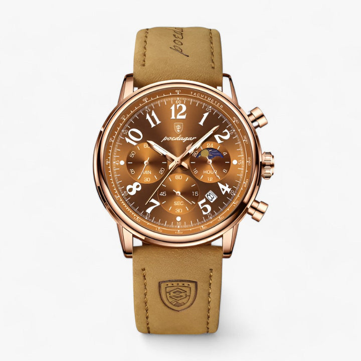 Levoire | Montre Avec Cadran En Acier Et Bracelet En Silicone Durable Rosegold Brun