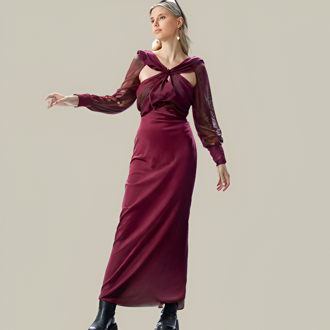 Levoire | Robe Midi Avec Des Accents Découpés Subtils Pour Un Look Intemporel