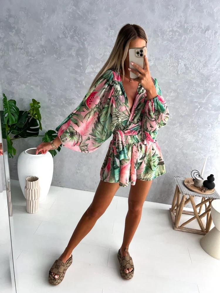 Levoire | Robe De Bain À Bretelles En Dentelle Pour Femmes Vert