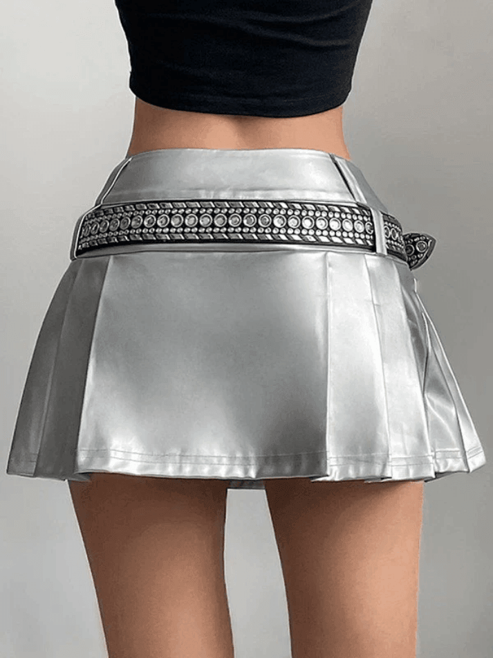 Levoire | Jupe Mini En Pu Plissée
