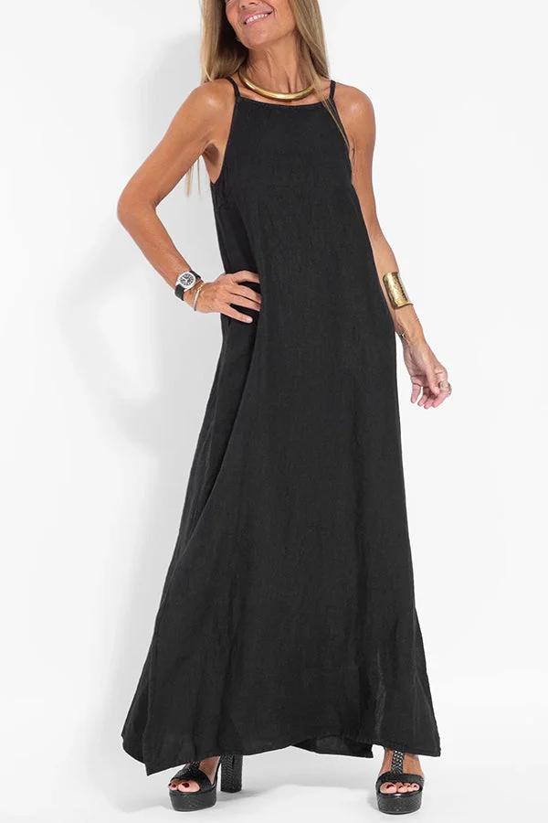 Levoire | Robe Longue Décontractée Noir