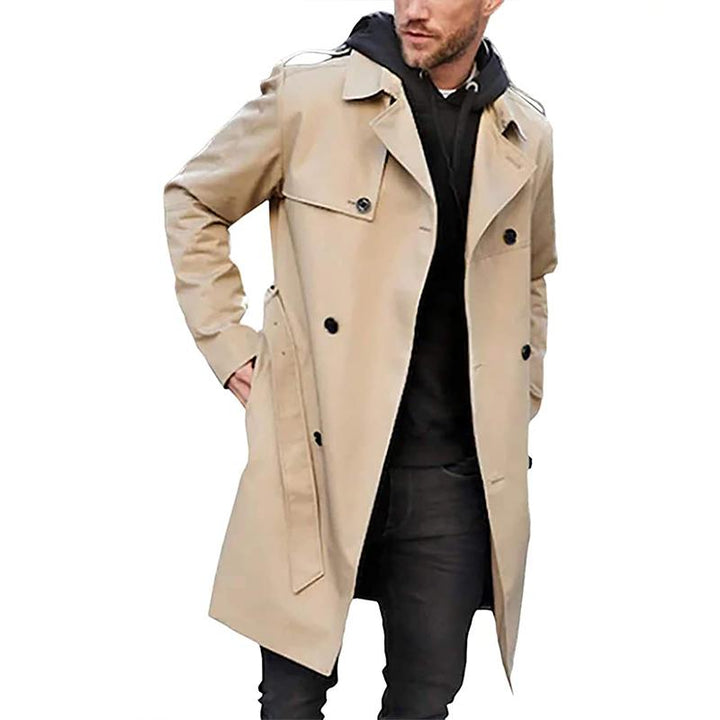 Levoire | Trench-Coat Long À Ceinture Khaki