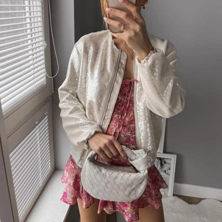 Levoire | Veste Bomber Avec Sequins Olive