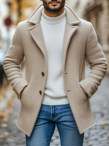 Levoire | Veste En Laine À Deux Boutons Unie Kapel Élégante & Polyvalente
