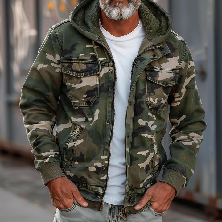 Levoire | Veste cargo couleur pierre avec capuche Sotilasharma