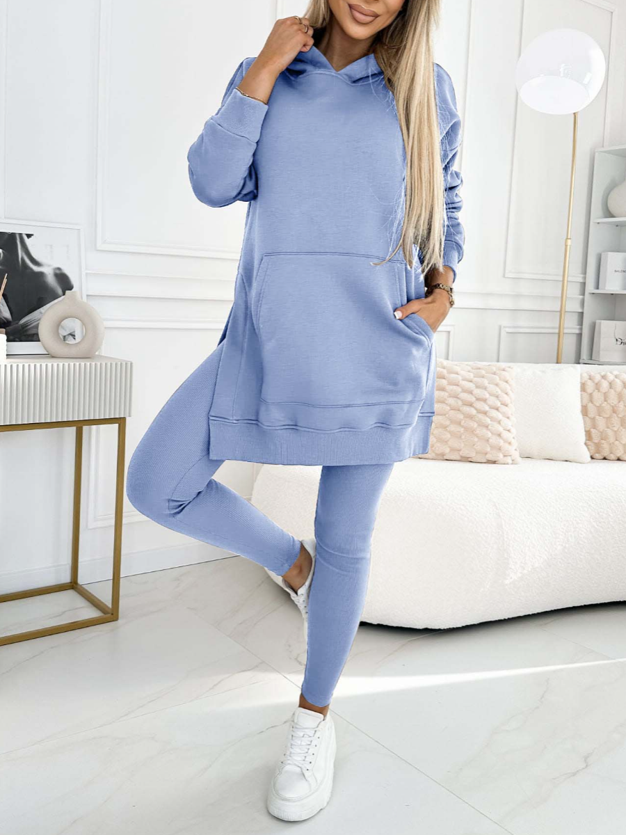 Levoire | Ensemble Sweat À Capuche Et Leggings Bleu