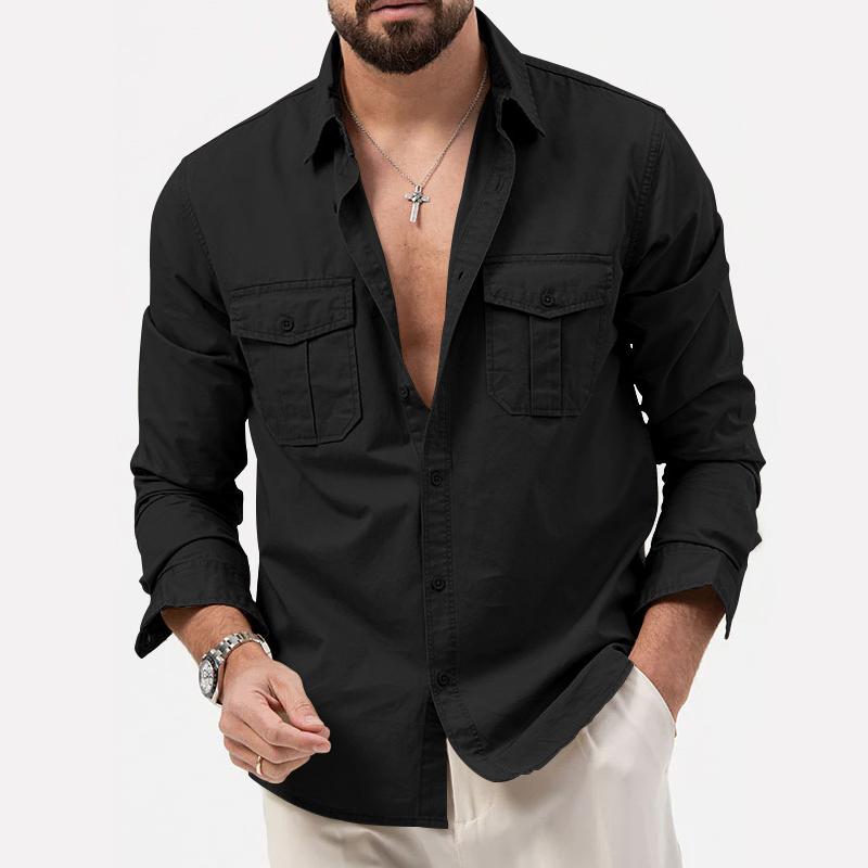 Levoire | Chemise Cargo Intemporelle Hommes Noir
