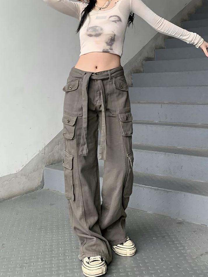 Levoire | Détail De Poche Jean Cargo Vintage Gris