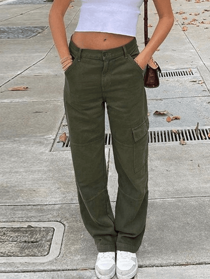 Levoire | Pantalon Cargo Droit Avec Poches Raffinées