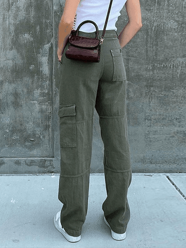 Levoire | Pantalon Cargo Droit Avec Poches Raffinées