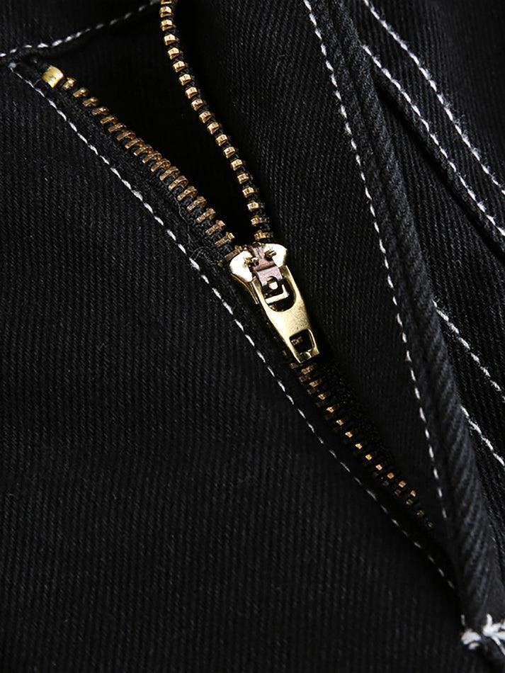 Levoire | Pantalon Cargo Taille Haute Brodé De Sacs