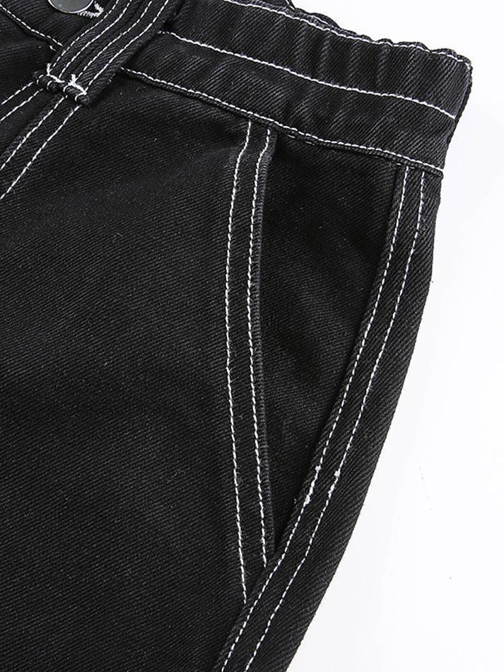 Levoire | Pantalon Cargo Taille Haute Brodé De Sacs
