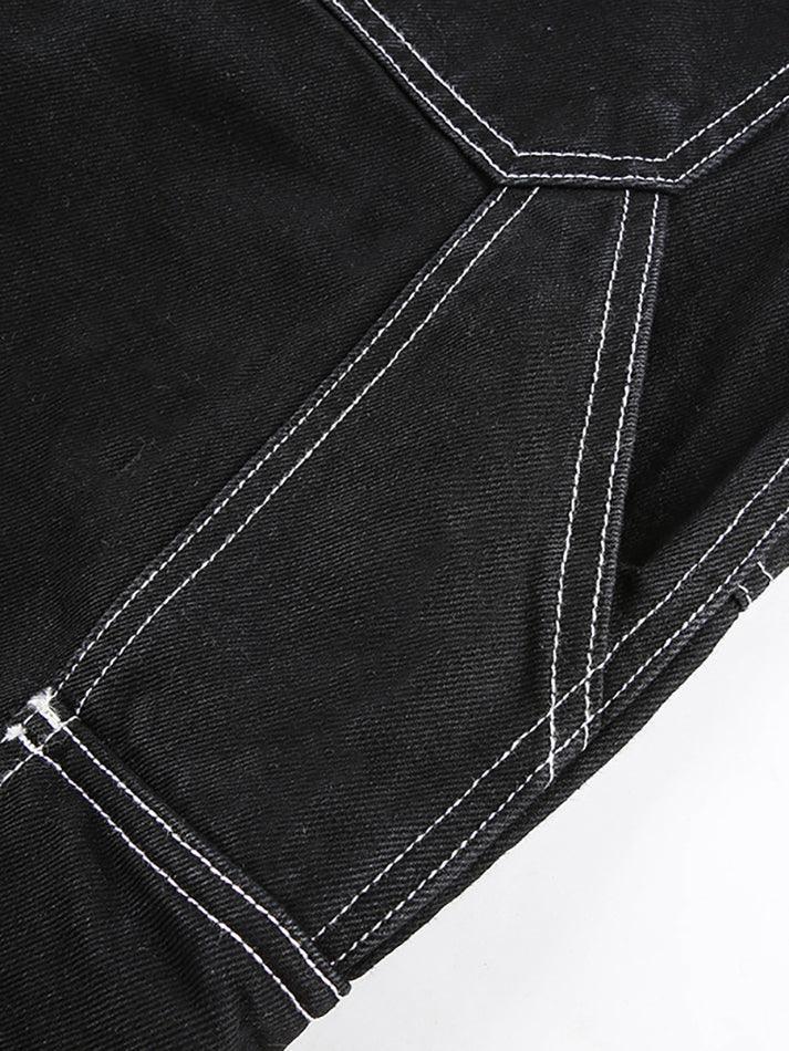 Levoire | Pantalon Cargo Taille Haute Brodé De Sacs