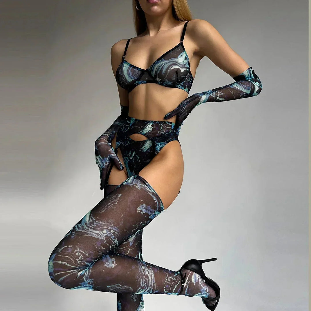 Levoire | Set De Lingerie Tie-Dye 5 Pièces