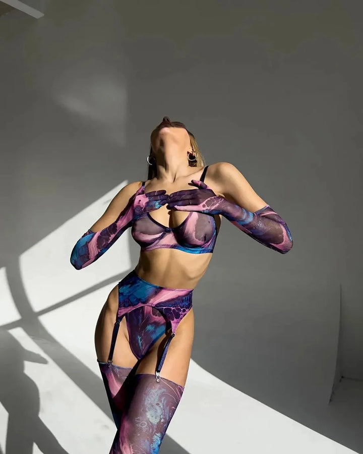 Levoire | Set De Lingerie Tie-Dye 5 Pièces