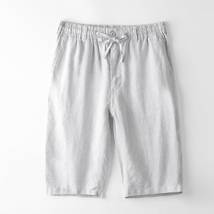 Levoire | Shorts En Lin Avec Cordon De Serrage Pour Un Look Décontracté gris de silex