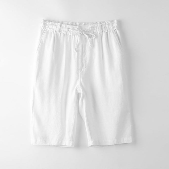 Levoire | Shorts En Lin Avec Cordon De Serrage Pour Un Look Décontracté Blanc pur