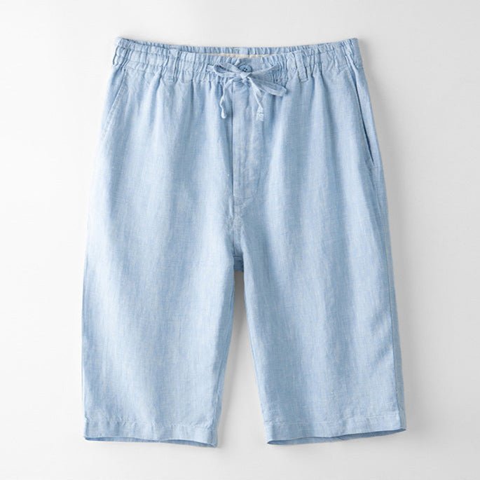 Levoire | Shorts En Lin Avec Cordon De Serrage Pour Un Look Décontracté Bleu ciel