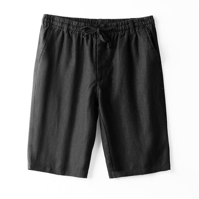 Levoire | Shorts En Lin Avec Cordon De Serrage Pour Un Look Décontracté Medici Noir