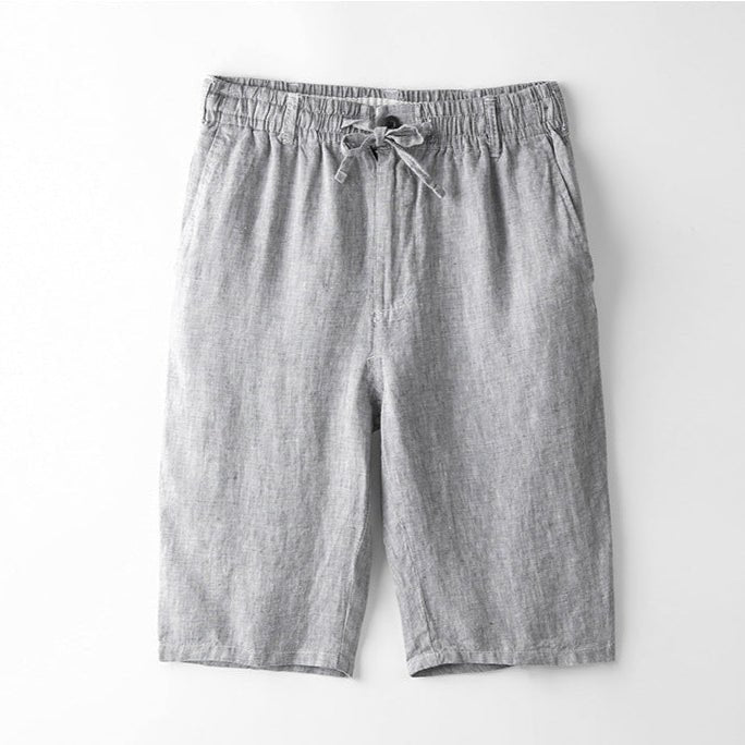 Levoire | Shorts En Lin Avec Cordon De Serrage Pour Un Look Décontracté grise schiste