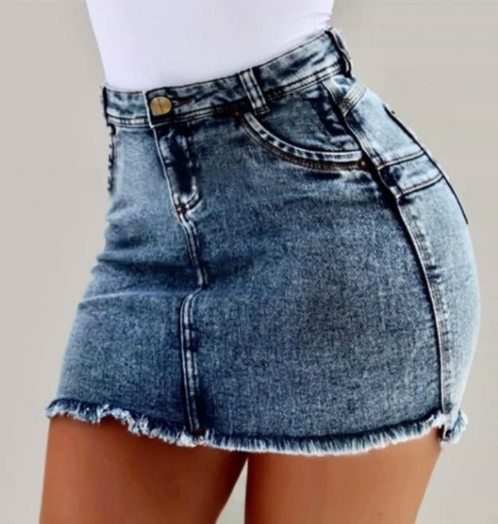 Levoire | Jupe En Jean Taille Haute Mini Sexy Été Ajustée Clubwear
