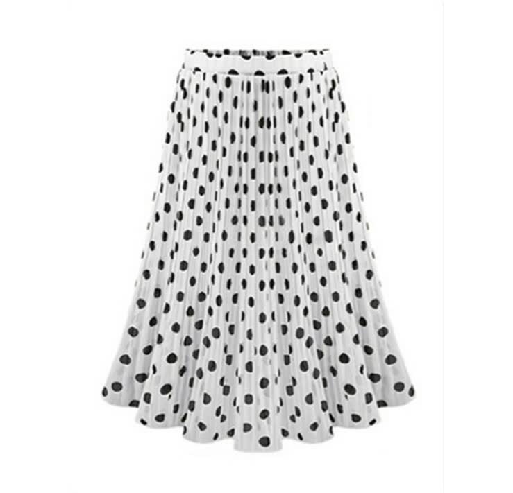 Levoire | Robe À Pois Pour Femmes Blanc