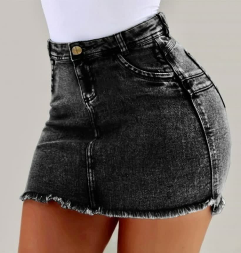 Levoire | Jupe En Jean Taille Haute Mini Sexy Été Ajustée Clubwear