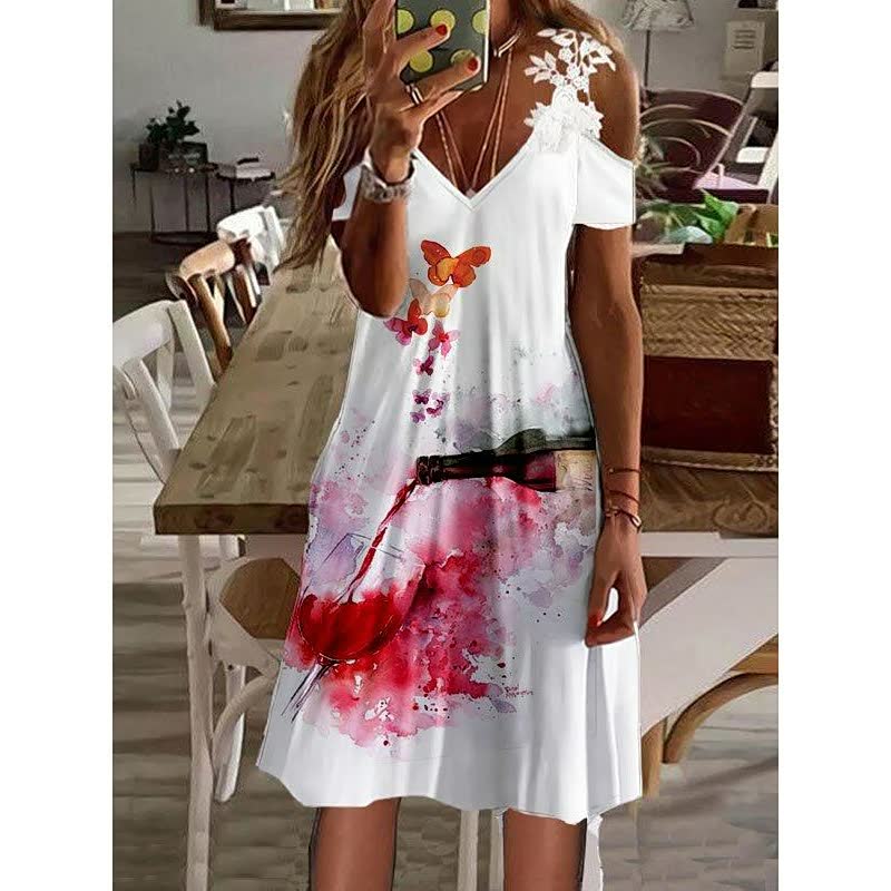 Levoire | Robe Au Design Élégant Rose Rouge