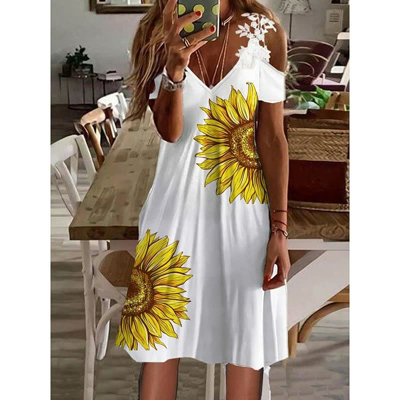 Levoire | Robe Au Design Élégant Jaune foncé