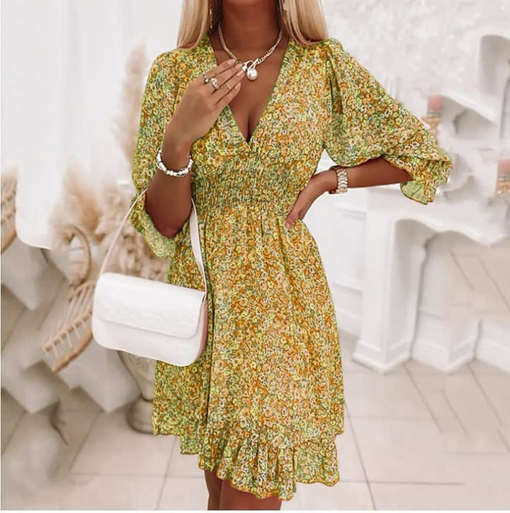 Levoire | Mini Robe À Fleurs Jaune