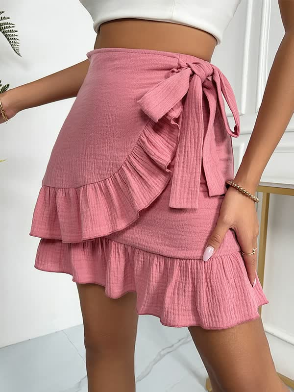 Levoire | Mini-Jupe Casual Été Bandage Sexy Jupe Courte