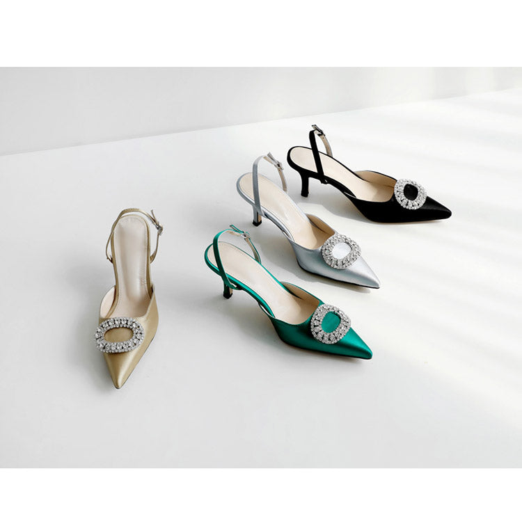 Levoire | Nouvel Stiletto Pointe Talon Haut Strass Boucle