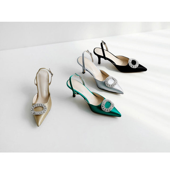 Levoire | Nouvel Stiletto Pointe Talon Haut Strass Boucle