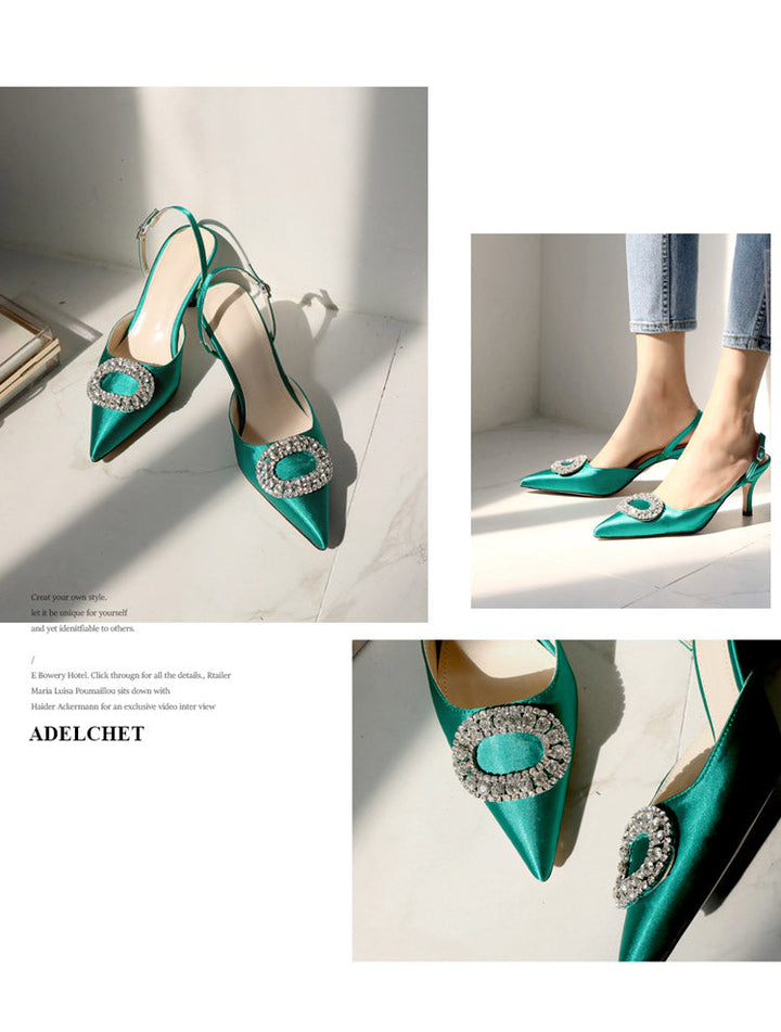 Levoire | Nouvel Stiletto Pointe Talon Haut Strass Boucle