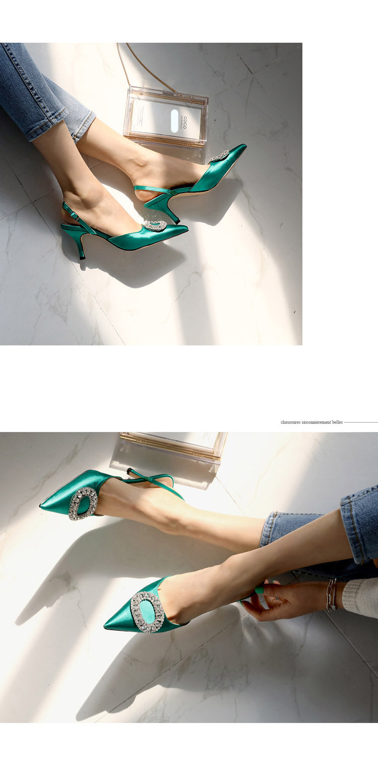 Levoire | Nouvel Stiletto Pointe Talon Haut Strass Boucle