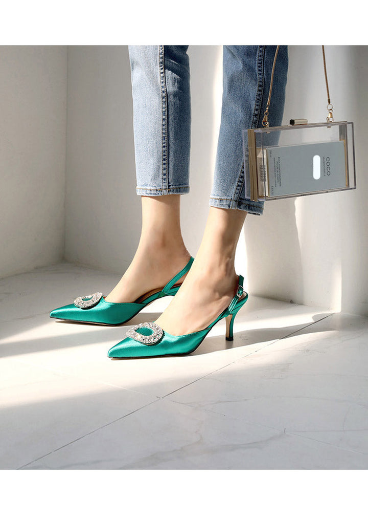 Levoire | Nouvel Stiletto Pointe Talon Haut Strass Boucle