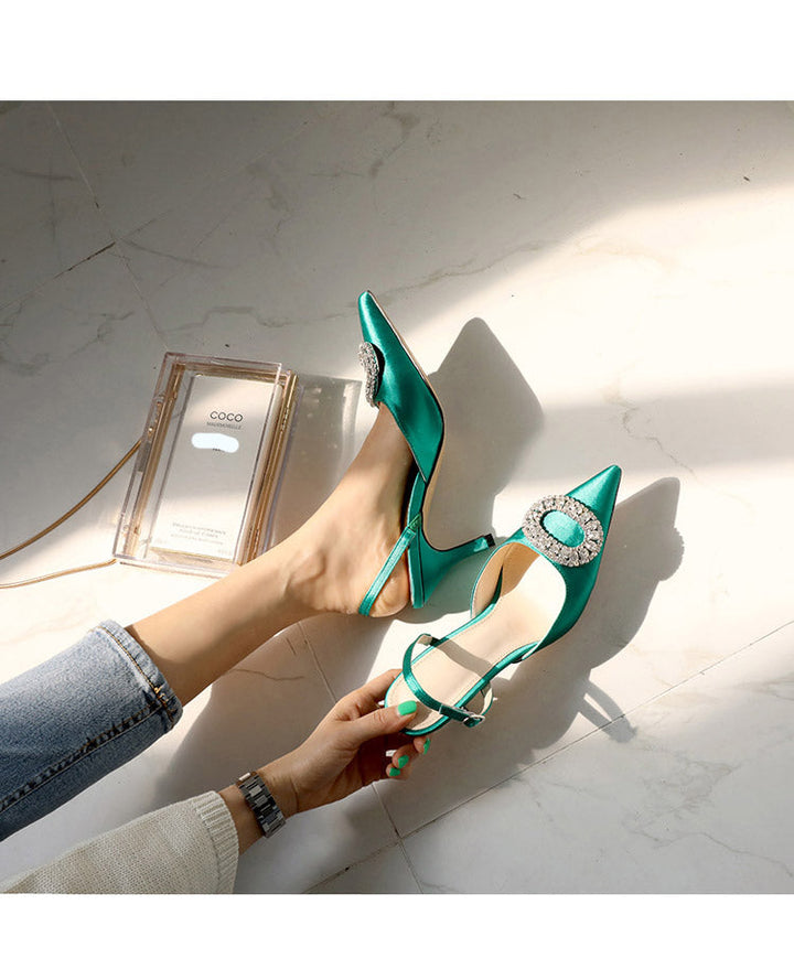 Levoire | Nouvel Stiletto Pointe Talon Haut Strass Boucle