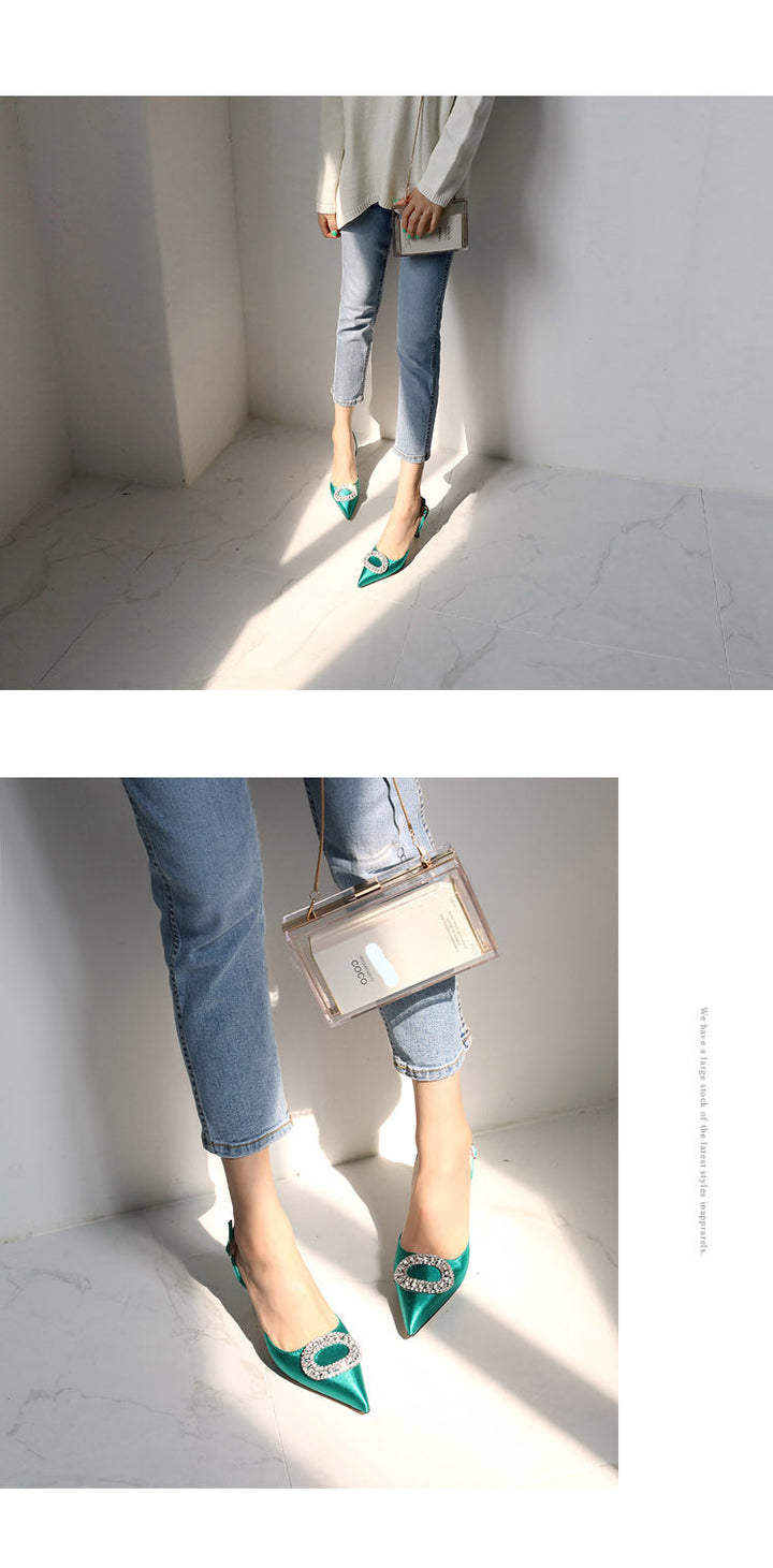 Levoire | Nouvel Stiletto Pointe Talon Haut Strass Boucle