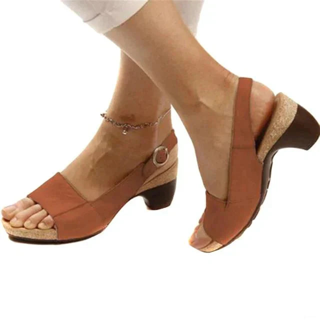 Levoire | Chaussures À Talons À Bride Arrière Confortables Pour Un Usage Quotidien Braun