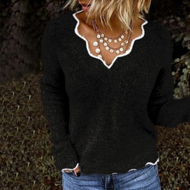 Levoire | Rento Manches Longues V Col Pull Noir