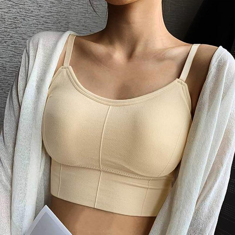 Levoire | Crop Top sans Couture avec Tissu Respirant et Confort Optimal pour Femmes Beige Rond