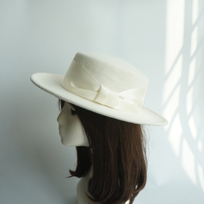 Levoire | Noeud Chapeau En Laine Blanc