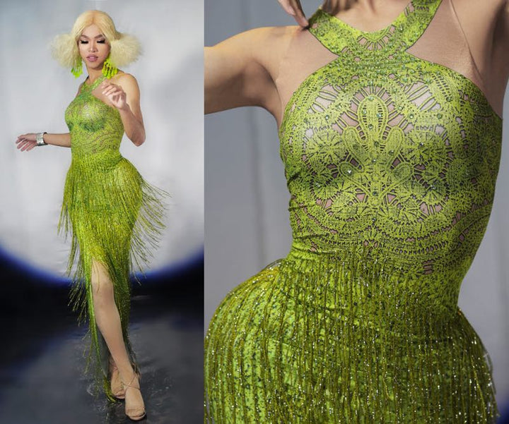 Levoire | Robe Skinny À Franges Pour Soirée Prom