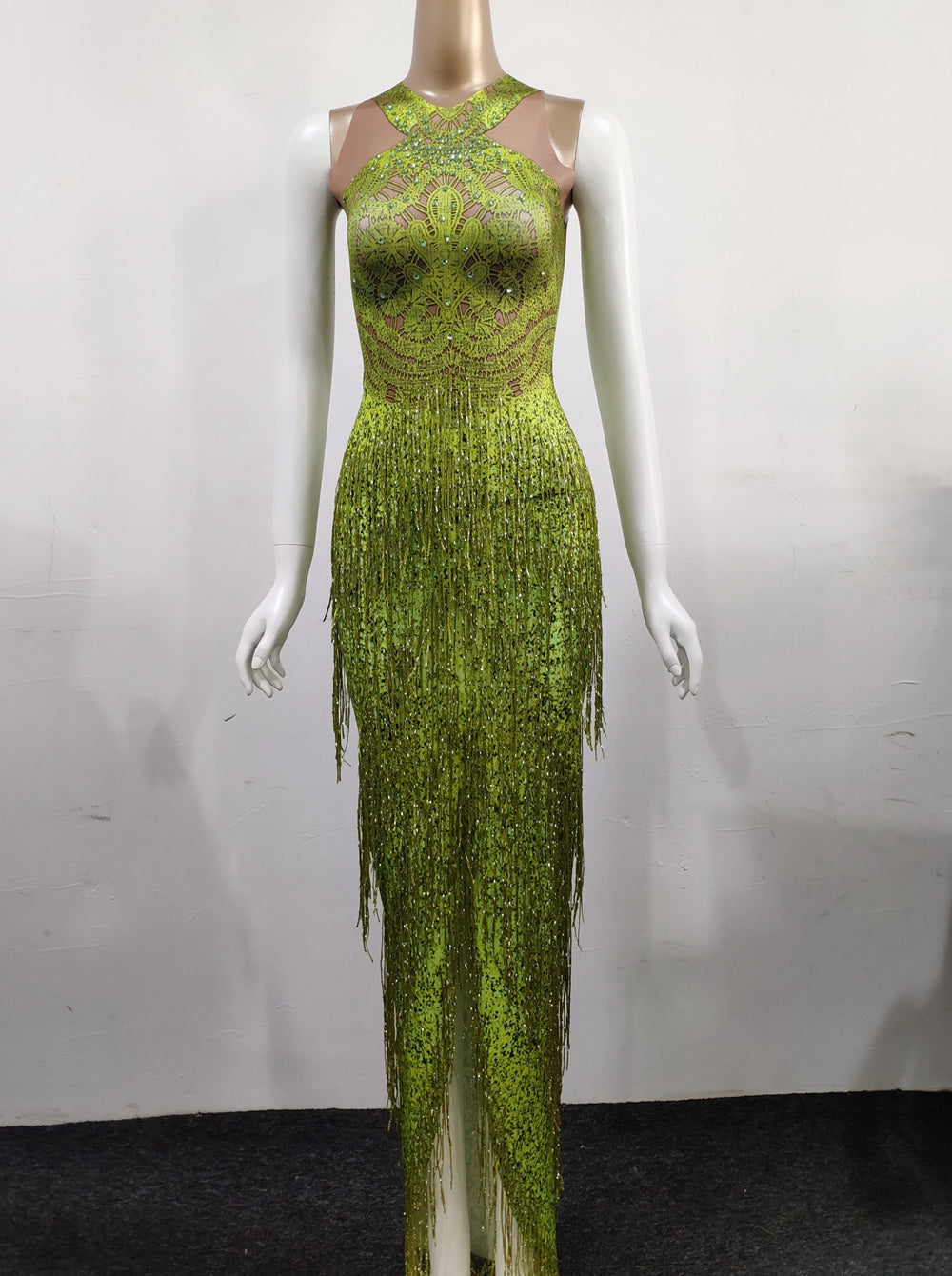 Levoire | Robe Skinny À Franges De Soirée Prom
